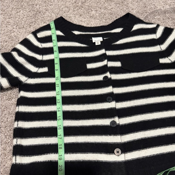 Anthropologie Monochrome Striped Cardigan 100% cashmere - Picture 7 of 8